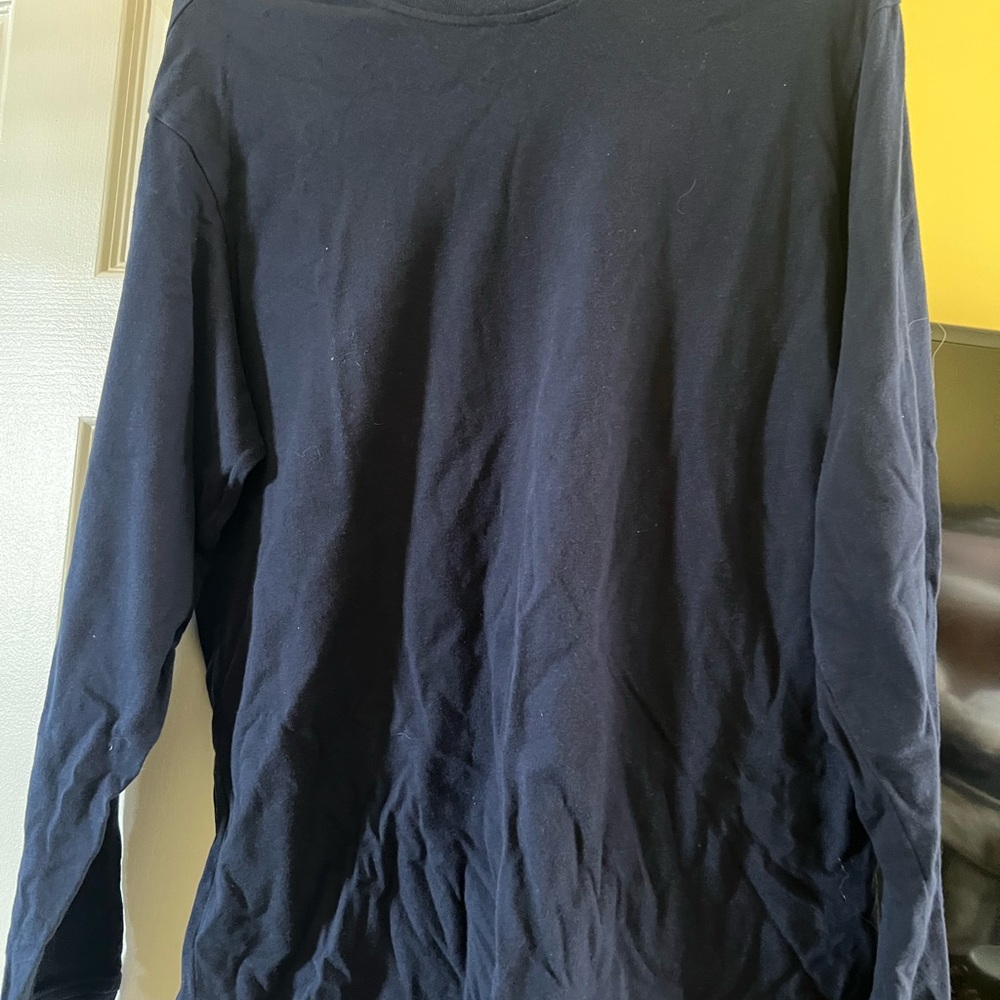 GAP Solid Navy Crewneck Sweatshirt